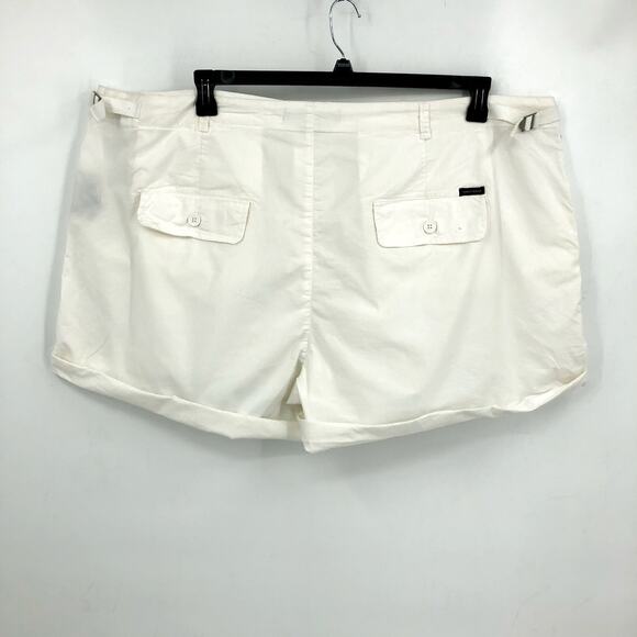 SANCTUARY Standard Cargo Shorts Womens 24W White Roll Cuff Patch Pocket NWT - Picture 6 of 12